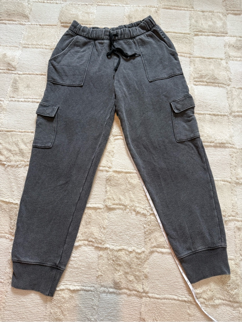 PINK Victoria's Secret Heather Charcoal cargo Sweatpants Size M